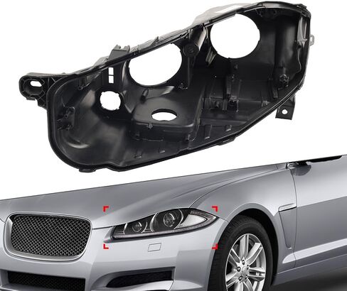 Cnthan7 Black 2016XFL Headlamp Bottom Case Headlight Back Base 1 Pc For Jaguar XF 2016-19 ABS Left in Saudi Arabia