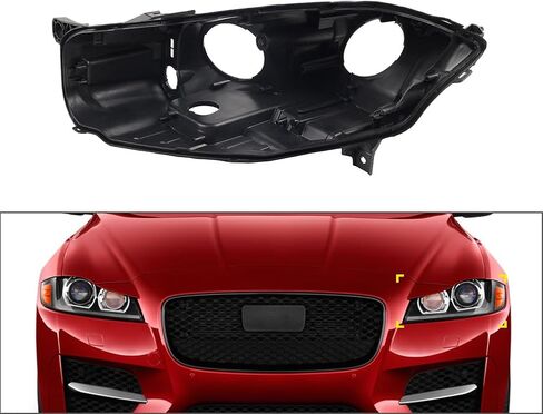 Cnthan7 Black 2016XFL Headlamp Bottom Case Headlight Back Base 1 Pc For Jaguar XF 2016-19 ABS Left in Saudi Arabia