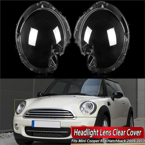 Compatible For BMW Mini Front Lamp Cover R56 2009 2010 2011 2012 2013 Headlight Lens Cover Clear Replacement Driving Lights Shade in Saudi Arabia