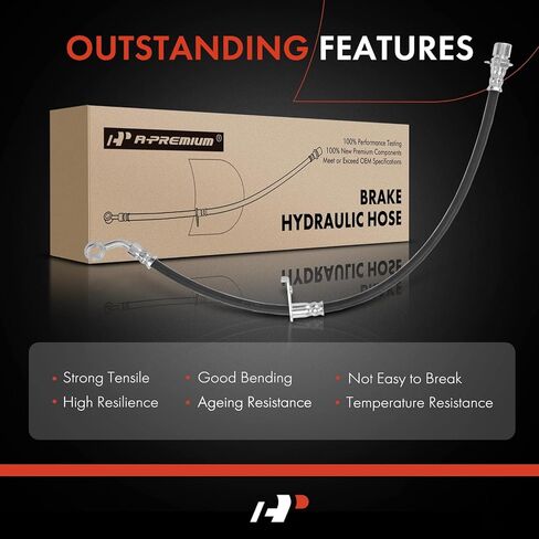 A-Premium Rear Driver and Passenger Brake Hydraulic Hose Compatible with Select Chevy and GMC Models - Equinox 2013-2016, Terrain 2013-2016(Pack of 2) in Saudi Arabia
