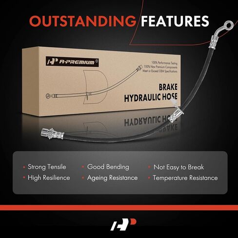 A-Premium Rear Driver and Passenger Brake Hydraulic Hose Compatible with Select Chevy and GMC Models - Equinox 2013-2016, Terrain 2013-2016(Pack of 2) in Saudi Arabia