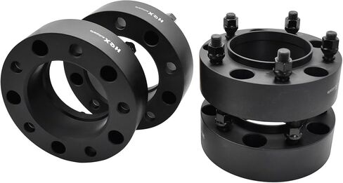 Hex Autoparts 2" 5x150 Black Hubcentric Wheel Spacers Adapters 4pcs 110mm CB with 14x1.5 Studs Compatible with Toyota Tundra Sequoia Land Cruiser Lexus LX570 in Saudi Arabia