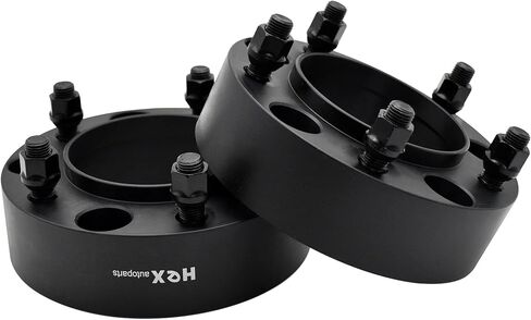 Hex Autoparts 2" 5x150 Black Hubcentric Wheel Spacers Adapters 4pcs 110mm CB with 14x1.5 Studs Compatible with Toyota Tundra Sequoia Land Cruiser Lexus LX570 in Saudi Arabia