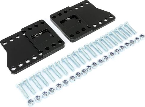 ECOTRIC Universal Snowplow Mount Drop Bracket Lift Heavy Duty Steel Black in Saudi Arabia