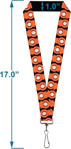Buckle-Down Comedy Central Lanyard, South Park Kenny Flip Poses Black, Elastic in Saudi Arabia