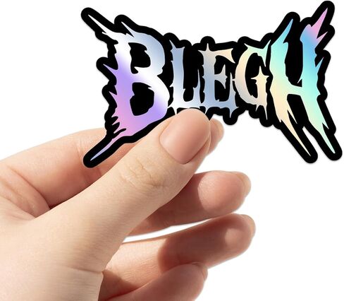 Blegh Holographic Sticker for Laptops, Drinkware, Notebooks Death Metal Sticker, Metalcore Sticker, Heavy Metal Sticker, Funny Sticker in Saudi Arabia