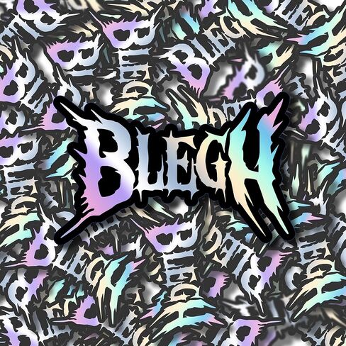 Blegh Holographic Sticker for Laptops, Drinkware, Notebooks Death Metal Sticker, Metalcore Sticker, Heavy Metal Sticker, Funny Sticker in Saudi Arabia