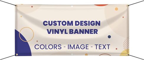Bannerbuzz Custom Vinyl Banner, 13 Oz Personalized Customizable Banner Sign, Full Color Printing with Grommets, Multipurpose Indoor/Outdoor Events Birthday Business Party (1' x 2') in Saudi Arabia