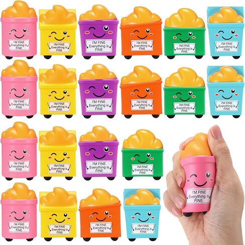Civaner Dumpster Stress Balls Bulk Funny Stress Balls Relief Motivational Quotes Gifts for Adults Squeeze Appreciation Gift Foam Fidget Toys for Team Employee Coworker Staff Teacher Students(20 Pcs) in Saudi Arabia