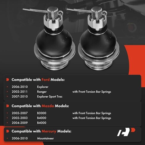 A-Premium 2 × وصلات كروية سفلية أمامية، متوافقة مع Ford Explorer 2006-2010، Explorer Sport Trac 2007-2010، Ranger 2002-2011 & Mercury B3000 2002-2007، B4000 2002-2009، Mountaineer 2006-2010 in Saudi Arabia