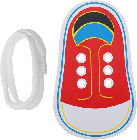 Shoe Tie Practice for Kids, Wooden Tying Shoes Practice for Kids, How to Tie Your Shoes Learn to Threading Lacing Shoe Training, Kindergarten Early Educational Toy in Saudi Arabia