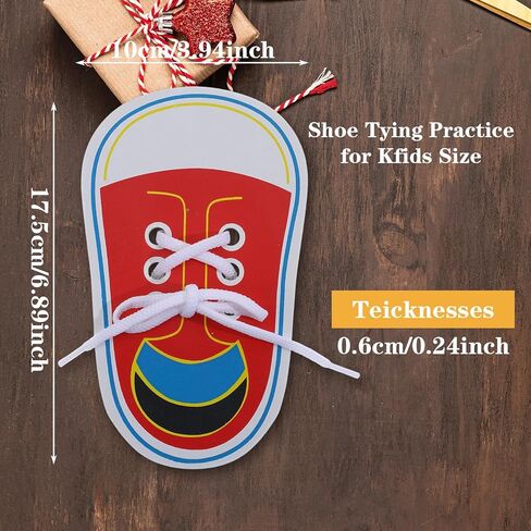Shoe Tie Practice for Kids, Wooden Tying Shoes Practice for Kids, How to Tie Your Shoes Learn to Threading Lacing Shoe Training, Kindergarten Early Educational Toy in Saudi Arabia