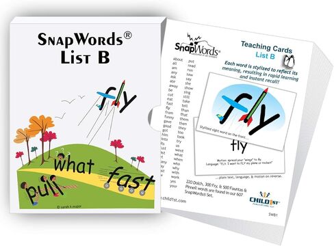 بطاقات التدريس SnapWords® List B | متعدد الحواس | الحركية | اللغة الإنجليزية كلغة ثانية | ايل | بطاقات فلاش كلمة البصر in Saudi Arabia