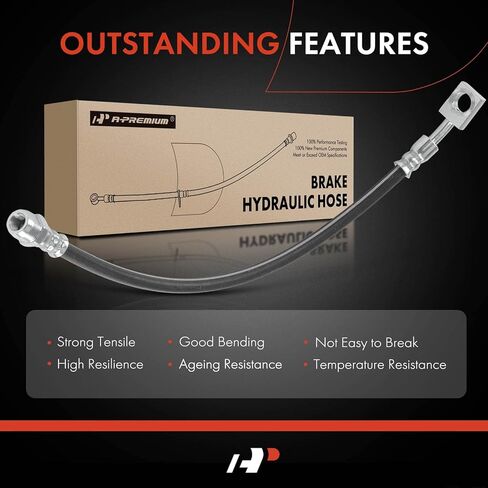 A-Premium Rear Side Brake Hydraulic Hose Compatible with Select Mercedes-Benz Models - C300, C350e, C400, C43 AMG, C450 AMG, CLS450, CLS53 AMG, E300, E400, E43 AMG, E450, E53 AMG, E63 AMG, GLC63 AMG in Saudi Arabia