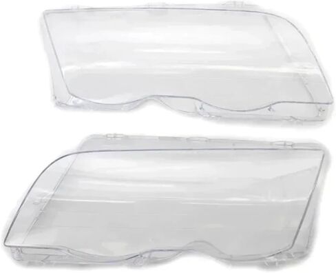 Pair Car Headlight Cover Compatible For BMW E46 4 Door 3-Series 1998 1999 2000 2001 Lampshade Bright Shell Head Lamp Lens Covers(Pair) in Kuwait