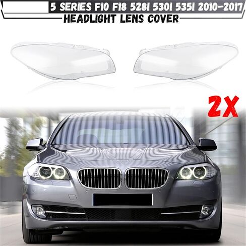Compatible For BMW 5-Series F10 F18 520 523 525 535 530 2010-2017 Transparent Lampshade Headlight Mask Cover Headlamp Shell Lens in Saudi Arabia