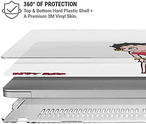 حافظة Skinit + غلاف متوافق مع جهاز MacBook Air 13in (2020) - تصميم Betty Boop Betty Boop Pose المرخص رسميًا in Kuwait
