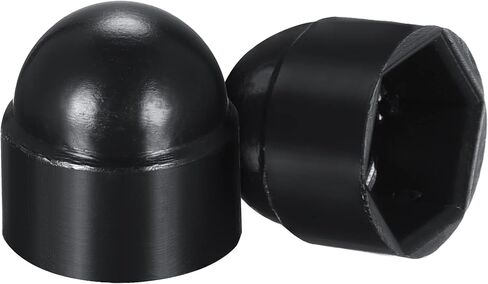 uxcell Plastic Dome Nut Protection Cap Covers, M8 Nut Cover Black 100pcs in Saudi Arabia