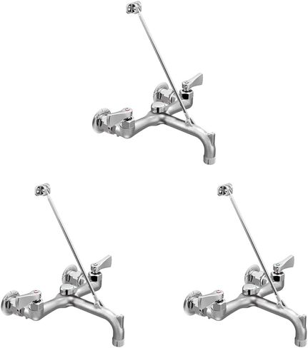 Designed to withstand heavy daily use, the Moen Commercial M-DURA Two-Handle Service Sink Faucet with Vacuum Breaker delivers everyday reliability in commercial settings. This wall-mounted faucet is constructed from solid cast brass and has a timeless rou in Saudi Arabia