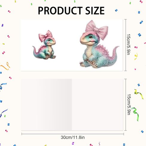 Focart 6-Pack Dragons Diamond Painting Greeting Card Kits, Special Shaped Diamonds Painting, DIY Handcraft for Relatives and Friends with Wishes,Unique Design Crafting for Birthday or Holiday Cards in Saudi Arabia