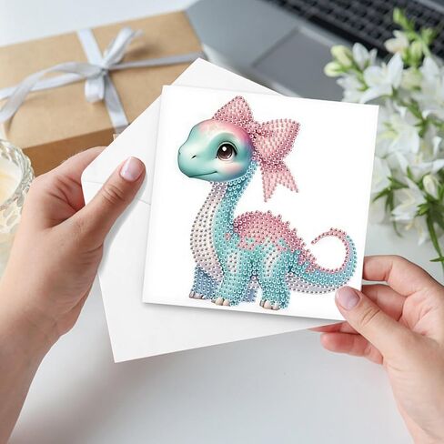 Focart 6-Pack Dragons Diamond Painting Greeting Card Kits, Special Shaped Diamonds Painting, DIY Handcraft for Relatives and Friends with Wishes,Unique Design Crafting for Birthday or Holiday Cards in Saudi Arabia