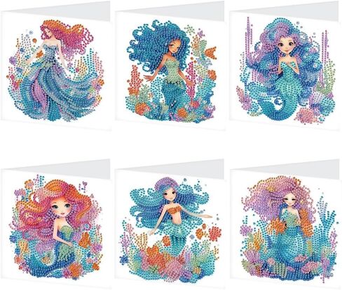 Focart 6-Pack Dragons Diamond Painting Greeting Card Kits, Special Shaped Diamonds Painting, DIY Handcraft for Relatives and Friends with Wishes,Unique Design Crafting for Birthday or Holiday Cards in Saudi Arabia