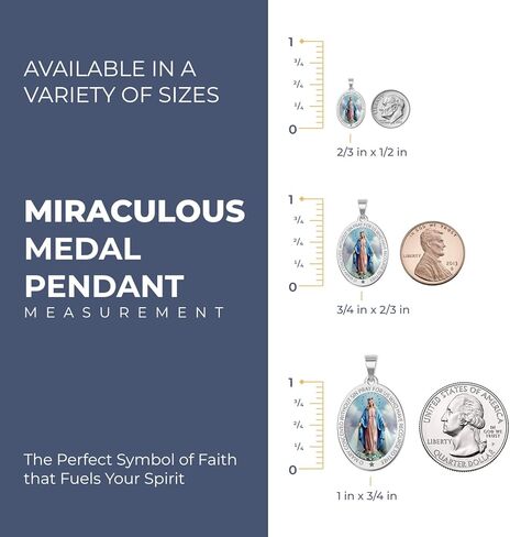 PicturesOnGold.com Gold Miraculous Medal - 14K Yellow Gold Miraculous Medal - 1/2 Inch X 2/3 Inch in Saudi Arabia