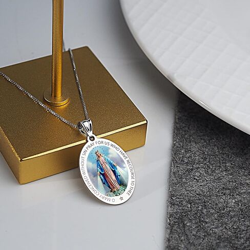 PicturesOnGold.com Gold Miraculous Medal - 14K Yellow Gold Miraculous Medal - 1/2 Inch X 2/3 Inch in Saudi Arabia