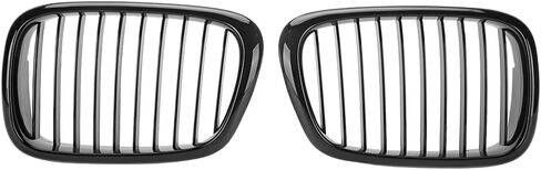 2PCS Front Kidney Grille Grill for BMW E39 | for BMW 528i 1997-2000 Base 2.8L L6 - Gas / 540i 1999-2003 Base 4.4L V8 - Gas | 4 Door Sedan | Glossy Black in Saudi Arabia
