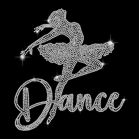 SUPERDANT Dance حديد على أحجار الراين نقل الرقص فتاة كريستال ملصقات نقل الحرارة رقص الباليه الحديد على الشارات بلينغ حجر الراين بقع لتي شيرت هوديي الملابس وسادة DIY الفن الحرفية 21 × 29.7 سم in Saudi Arabia
