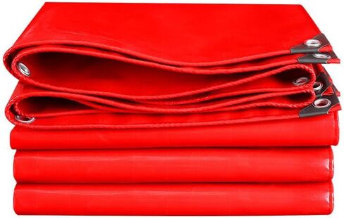 2x7m,PP-Eic Red Cloth Awning with Heavy Duty Grommets and Reinforced Edges, Truck Ripstop Tent Cloth, Emergency Rain Shelter for Outdoor Camping, Pool, Boat and Car in Saudi Arabia
