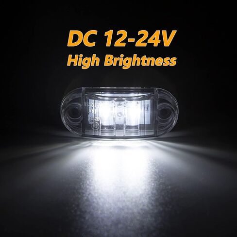 20 قطعة من أضواء LED للمقطورة المقاومة للماء DC12-24V IP68 باللون الأخضر، مصابيح LED للعلامات الجانبية ومؤشرات التخليص لسيارة RV، والتخييم، والشاحنة، والشاحنة، والقافلة والقارب، الأمامي والخلفي in Kuwait