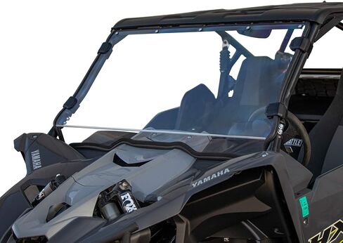 زجاج أمامي كامل مقاوم للخدش SuperATV لعام 2019+ Yamaha YXZ: الحماية القصوى للطرق الوعرة | صنع في الولايات المتحدة الأمريكية | أقوى 250 مرة من الزجاج | يشتمل على سدادة لمبة مثبتة مسبقًا in Saudi Arabia