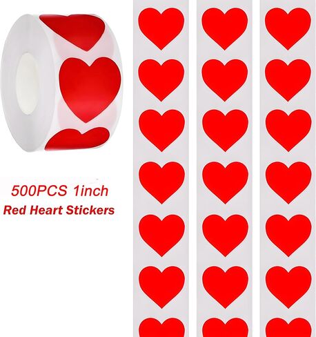 ملصقات قلب ذهبية، 500 قطعة من رقائق معدنية ذاتية اللصق على شكل قلب للمعلمين، ومكافآت الأطفال، والدعوة، والأظرف، وديكور سجل القصاصات بنفسك in Kuwait