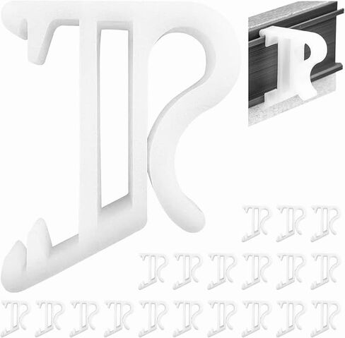 Amazing Drapery Hardware 1" Hidden Valance Clips with 9/16" Projection - UV Stable, for Horizontal Wood or Mini Blinds - 20 Pack in Kuwait