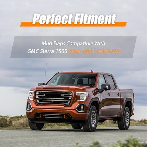 رفرف الطين المحذوف متوافق مع GMC Sierra 1500 2025 2024 2023 2022 2021 2020 2019 واقي الطين والرذاذ in Saudi Arabia