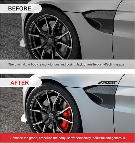 2 PCS Metal Car Sport Sticker, 3D Raised Car Fender Badge Front & Rear Tailgate Emblem with Sport Logo, Strong Adhesive Letters Decals for Front Hood Grill Rear Trunk (Black) in Saudi Arabia