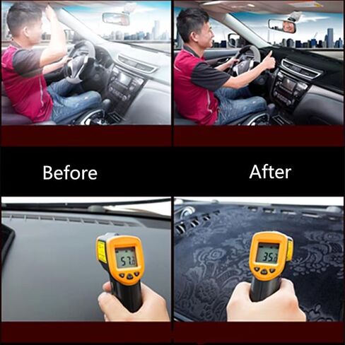 Dashboard Cover Mat for VW Volkswagen Passat B8 2015-2022, Car Dash Board Mat Anti-Glare Carpet Non-Slip Pad Sunshield Protector Anti-Reflection,Left Hand Drive-Black in Kuwait