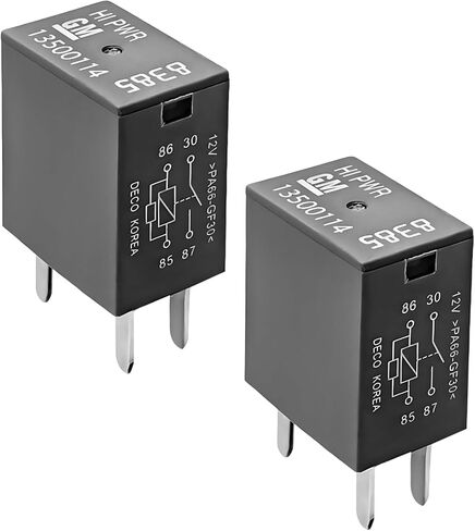 قطعتان من مرحل تكييف هواء السيارة، 13500114/8385 12VDC 40A 4-Pin مرحلات توصيل سريعة، مرحل صندوق مصهر متعدد الأغراض عالي الأداء لضوء تشغيل مروحة التيار المتردد للسيارة والمزيد in Kuwait