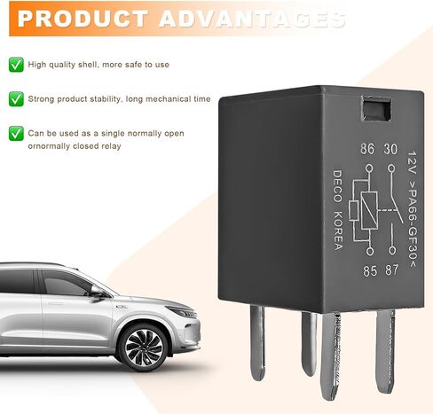 قطعتان من مرحل تكييف هواء السيارة، 13500114/8385 12VDC 40A 4-Pin مرحلات توصيل سريعة، مرحل صندوق مصهر متعدد الأغراض عالي الأداء لضوء تشغيل مروحة التيار المتردد للسيارة والمزيد in Kuwait