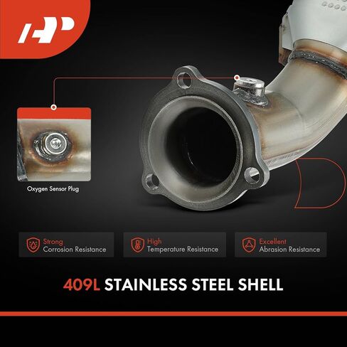 A-Premium Catalytic Converter with Gasket Kit Direct-Fit Compatible with Chevrolet Silverado 2500 HD, Silverado 3500 HD & GMC Sierra 2500 3500 HD, 2012 2013 2014 2015 2016, 6.0L, E.P.A. Compliant in Saudi Arabia