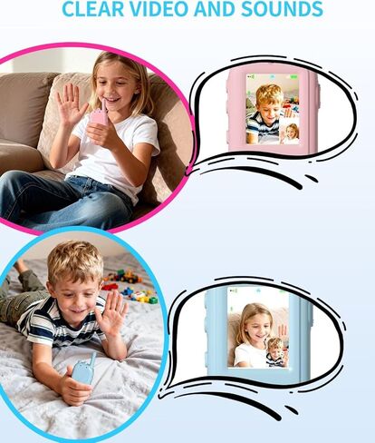 الجيل الجديد من أجهزة الاتصال اللاسلكي للفيديو، ألعاب هدايا للأطفال مع شاشة، أجهزة اتصال لاسلكي للفيديو للأطفال مع مغير الصوت، ألعاب جهاز اتصال لاسلكي سهلة الهدايا لقضاء أعياد الميلاد ولحظات عائلية للأعمار من 3 إلى 12 عامًا in Kuwait