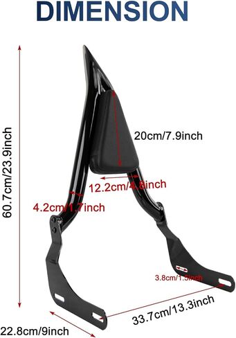 Passenger Sissy Bar Backrest- PSLER Rebel 1100 Backrest Motorcycle Passenger Backrest For Rebel CMX1100 2021-2024 in Saudi Arabia