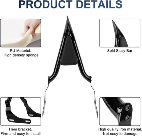 Passenger Sissy Bar Backrest- PSLER Rebel 1100 Backrest Motorcycle Passenger Backrest For Rebel CMX1100 2021-2024 in Saudi Arabia