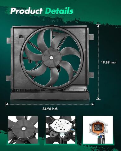 SCITOO 622880;621439 مجموعة مروحة تبريد السيارات متوافقة مع 2013-2019 لنيسان لسينترا 1.8L in Saudi Arabia