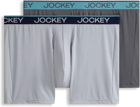 Jockey Men's Underwear Chafe Proof Pouch Microfiber 6" Boxer Brief in Saudi Arabia