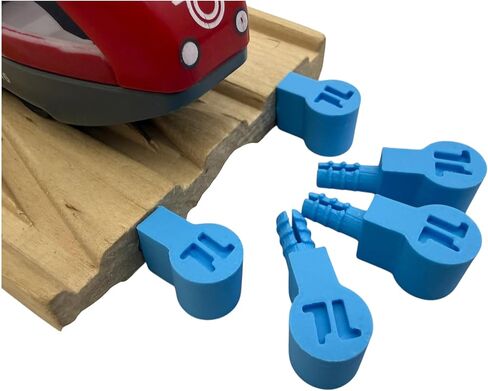 Trainlab.com Pegbones لإصلاح موصلات السكك الحديدية الخشبية المكسورة المتوافقة مع مسارات BRIO وThomas (5 قطع) (أسود) in Kuwait
