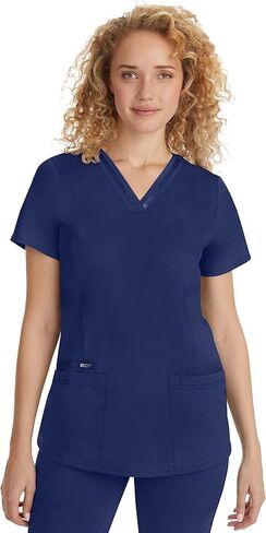 Healing Hands Scrub Set for Women with 5 Pockets, V-Neck Scrub Top 2278, and Taylor Pants 9095 with 2-Way Stretch Technology,Black - M Top/M Petite Pant in Saudi Arabia