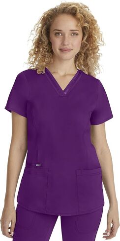 Healing Hands Scrub Set for Women with 5 Pockets, V-Neck Scrub Top 2278, and Taylor Pants 9095 with 2-Way Stretch Technology,Black - M Top/M Petite Pant in Saudi Arabia