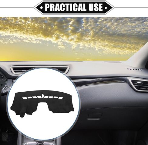 Car Dashboard Cover Mat Compatible for Chevrolet Aveo 2012-2016, Protective Flannels Black Center Console Interior Trim Dash Board Mat in Saudi Arabia